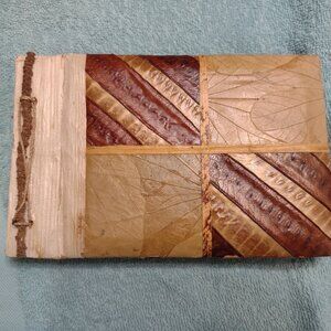 Rustic photo album with natural paper pages from Thailand